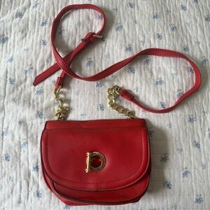 Y2K Juicy Couture Red Leather Crossbody Bag